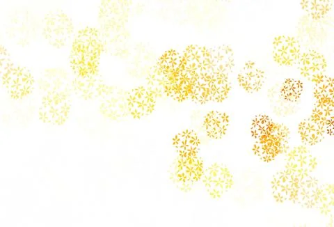 Light Orange vector natural artwork with leaves. Stock Illustration