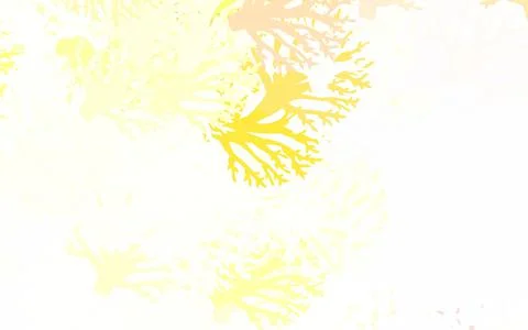 Light Orange vector natural pattern with leaves, branches. Stock Illustration
