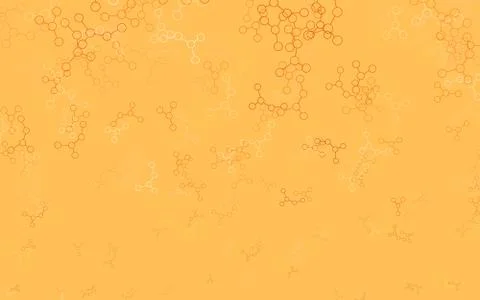 Light Orange vector pattern with artificial intelligence network. Stock Illustration