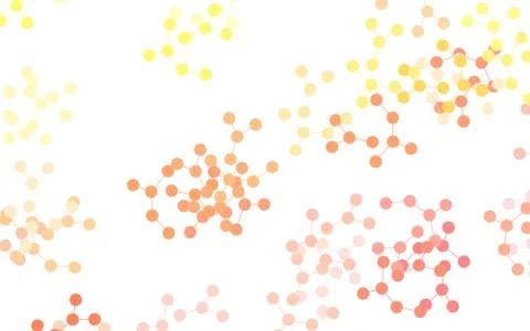 Light Orange vector pattern with artificial intelligence network. Stock Illustration