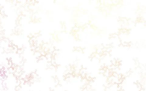 Light Orange vector pattern with artificial intelligence network. Stock Illustration