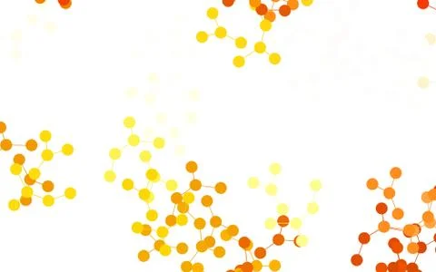 Light Orange vector pattern with artificial intelligence network. Stock Illustration