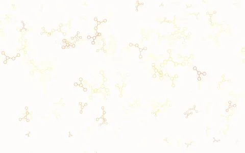 Light Orange vector pattern with artificial intelligence network. Illustrazione stock