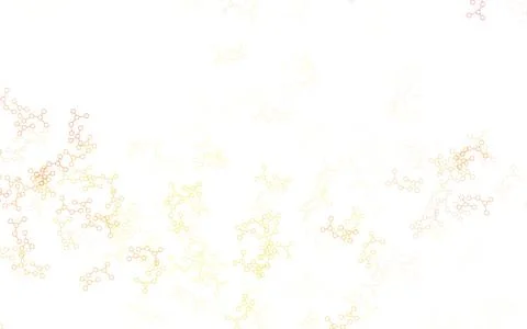 Light Orange vector pattern with artificial intelligence network. Stock Illustration