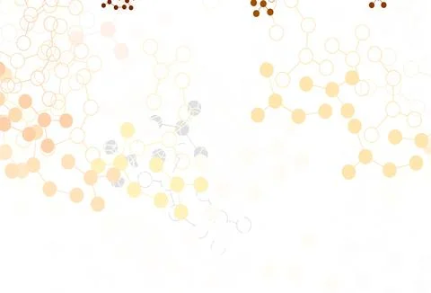 Light Orange vector pattern with artificial intelligence network. Stock Illustration