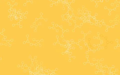 Light Orange vector pattern with artificial intelligence network. Illustrazione stock