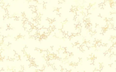 Light Orange vector pattern with artificial intelligence network. 스톡 일러스트