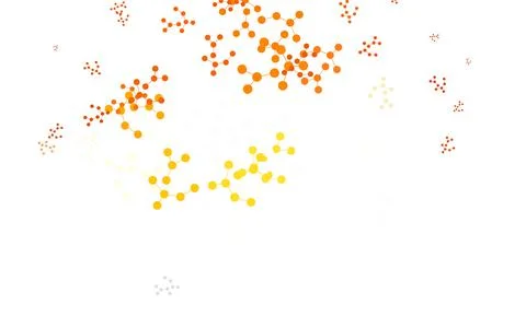 Light Orange vector pattern with artificial intelligence network. Illustrazione stock