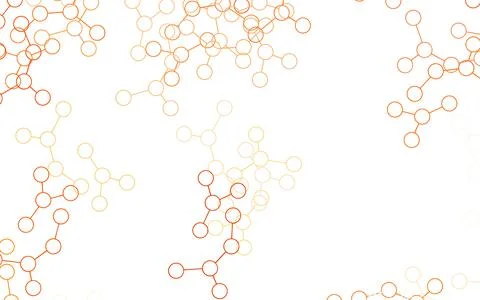 Light Orange vector pattern with artificial intelligence network. Stock Illustration