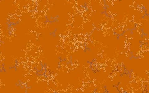 Light Orange vector pattern with artificial intelligence network. イラスト素材
