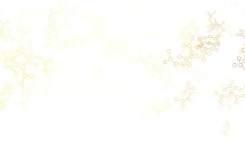 Light Orange vector pattern with artificial intelligence network. Illustrazione stock