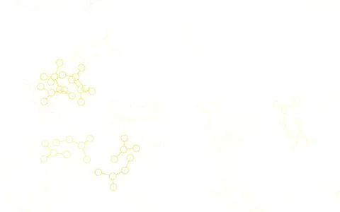 Light Orange vector pattern with artificial intelligence network. 스톡 일러스트