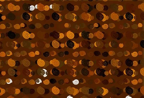 Light Orange vector pattern with bubble shapes. イラスト素材