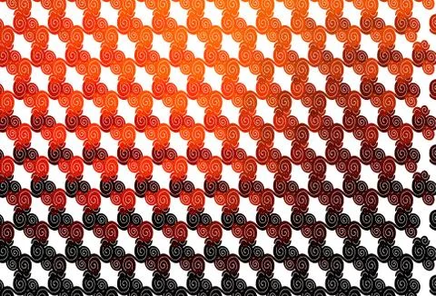Light Orange vector pattern with bubble shapes. Stock Illustration