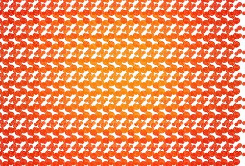 Light Orange vector pattern with bubble shapes. イラスト素材