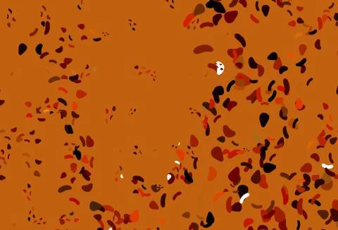 Light Orange vector pattern with chaotic shapes. Stock Illustration