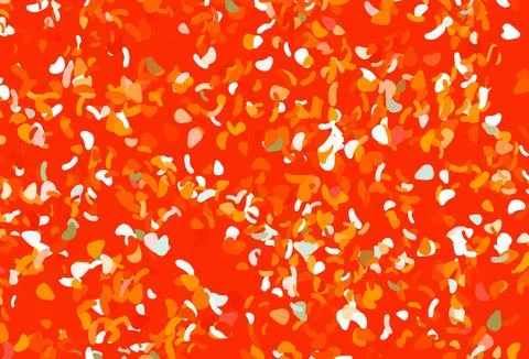 Light orange vector pattern with chaotic shapes. Stock Illustration