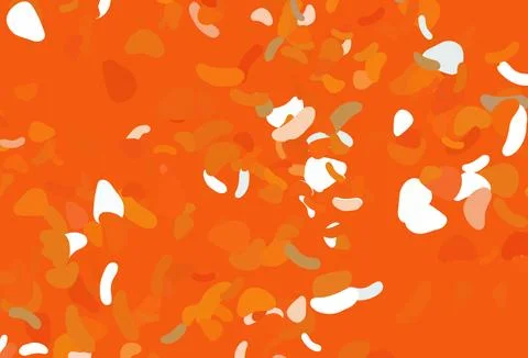 Light orange vector pattern with chaotic shapes. Stock Illustration