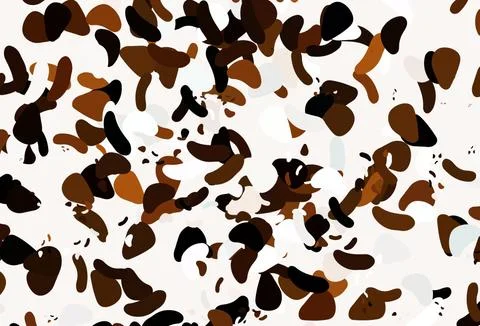 Light Orange vector pattern with chaotic shapes. Stock Illustration