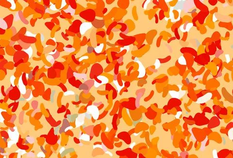 Light Orange vector pattern with chaotic shapes. Stock Illustration