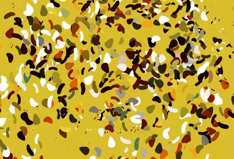 Light orange vector pattern with chaotic shapes. Stock Illustration