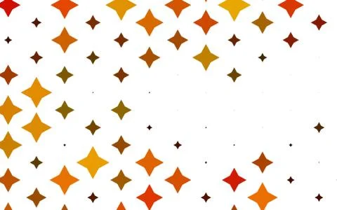 Light Orange vector pattern with christmas stars. Stock Illustration
