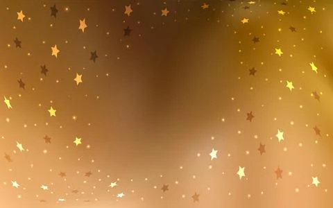 Light Orange vector pattern with christmas snowflakes. Stock Illustration
