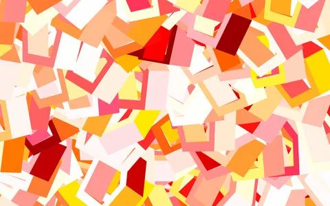 Light Orange vector pattern with colorful hexagons. Stock Illustration