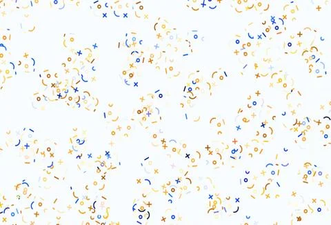 Light Orange vector pattern with Digit symbols. 스톡 일러스트