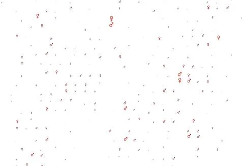 Light orange vector pattern with gender elements. 스톡 일러스트