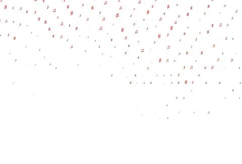 Light Orange vector pattern with music elements. Illustrazione stock