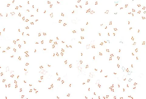 Light Orange vector pattern with music elements. イラスト素材