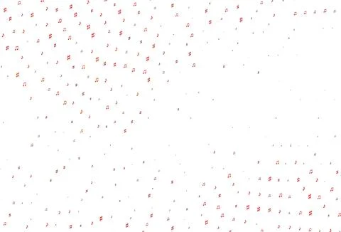Light Orange vector pattern with music elements. Stockillustratie