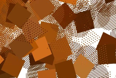 Light Orange vector pattern with polygonal style with circles. Stock Illustration