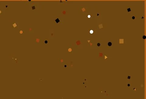 Light Orange vector pattern in polygonal style with circles. Stock Illustration