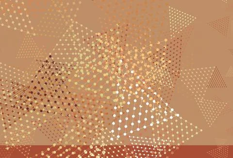 Light Orange vector pattern with polygonal style with circles. Stock Illustration
