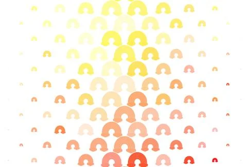 Light Orange vector pattern with rainbow elements. Stock Illustration