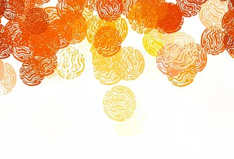 Light Orange vector pattern with random forms. Illustrazione stock
