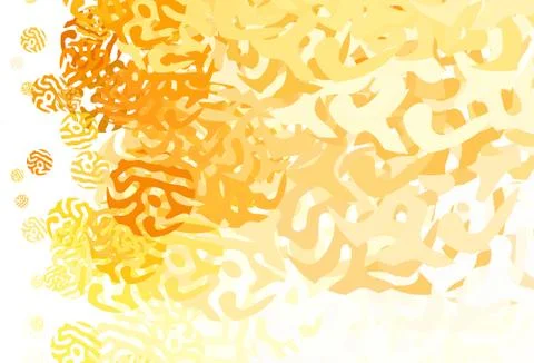 Light Orange vector pattern with random forms. Stock Illustration