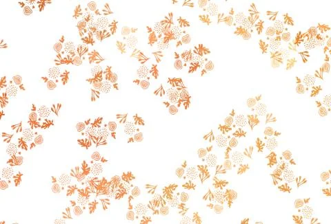 Light Orange vector pattern with random forms. Stock Illustration