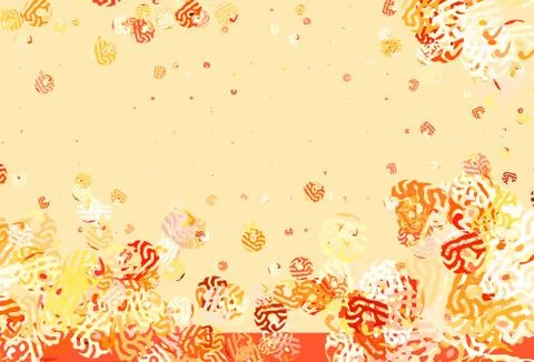Light Orange vector pattern with random forms. Stock Illustration