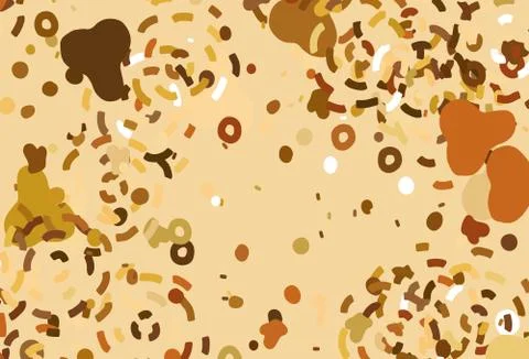 Light Orange vector pattern with random forms. Stock Illustration