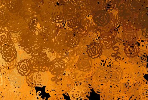 Light Orange vector pattern with random forms. Stock Illustration