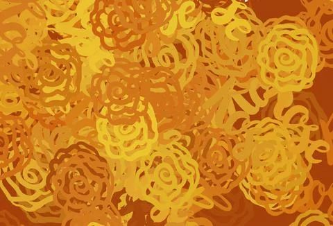 Light Orange vector pattern with random forms. Stock Illustration
