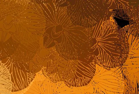 Light Orange vector pattern with random forms. Stock Illustration