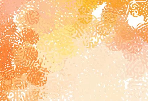 Light Orange vector pattern with random forms. Stock Illustration
