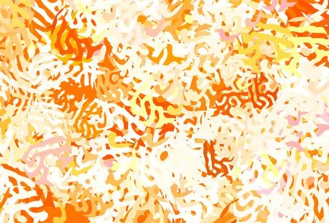 Light Orange vector pattern with random forms. Illustrazione stock