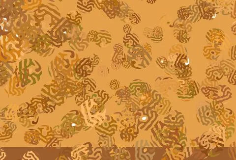 Light Orange vector pattern with random forms. Stock Illustration