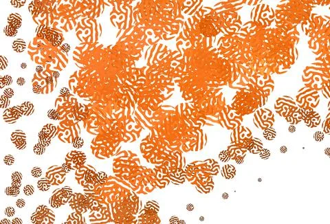 Light Orange vector pattern with random forms. Illustrazione stock