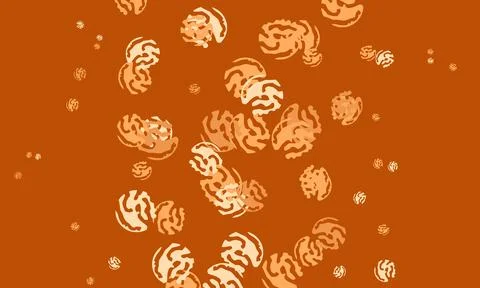 Light orange vector pattern with random forms. Illustrazione stock
